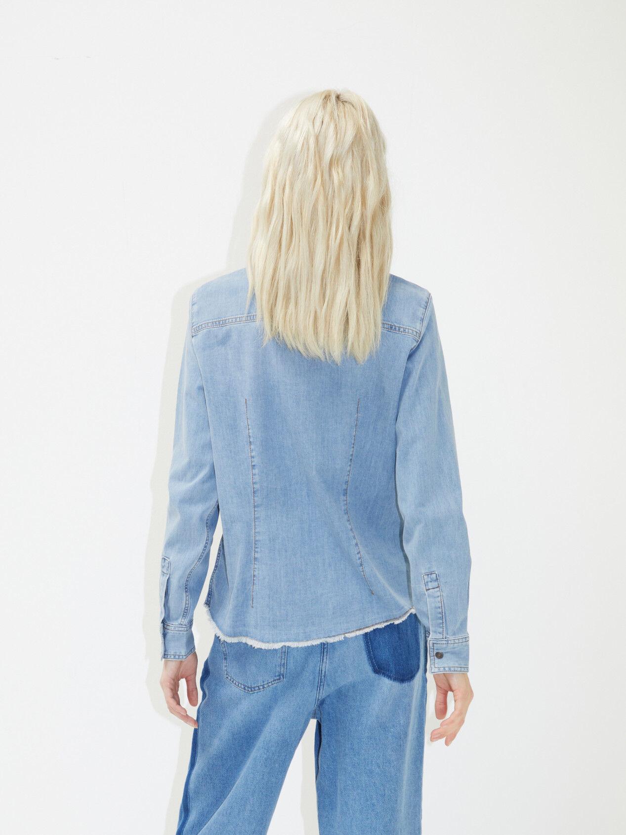 Рубашка женская Sisley 52tplq00q S Черный - фото 3