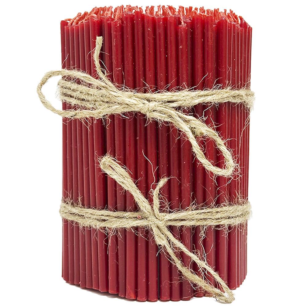 Свечи восковые 75% №120 1 кг 14 см 300 шт. Красный (120СК1)