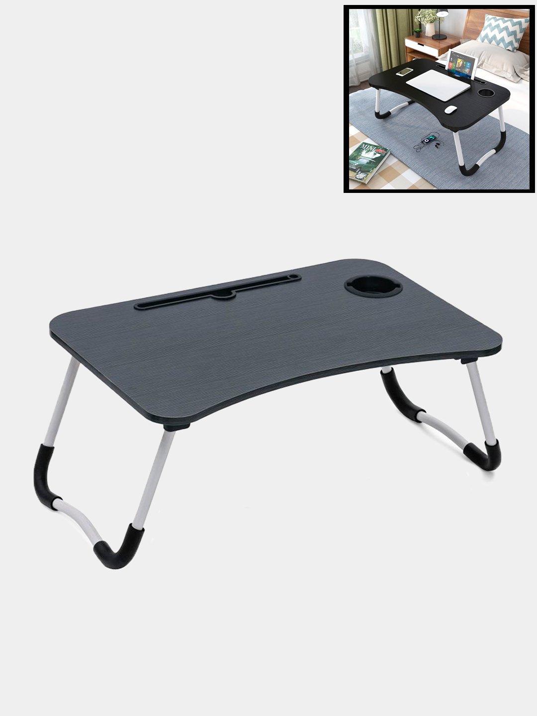 Подставка для ноутбука с подстаканником складной Черный (9ffff808a) - фото 2
