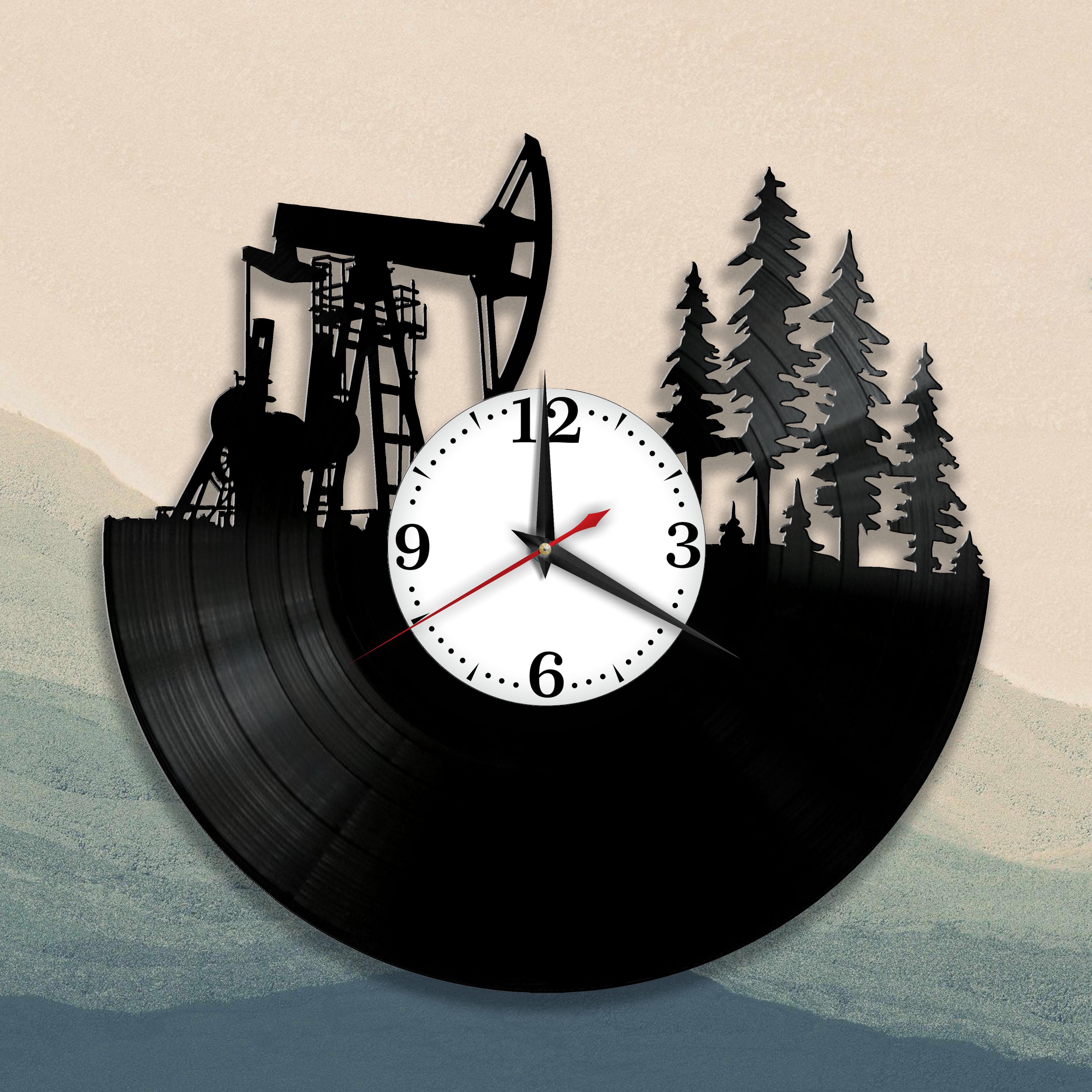 Часы настенные Нефть 3007 из виниловой пластинки