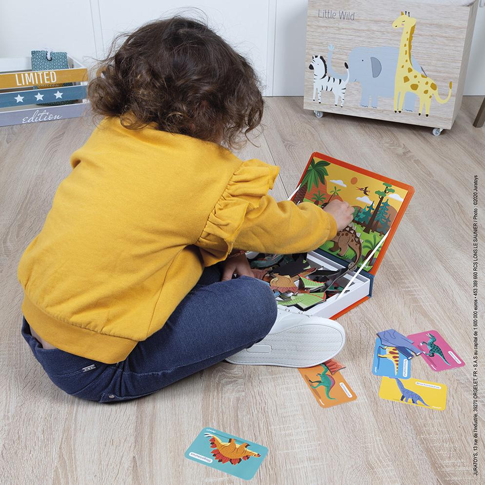 Книга учебная магнитная Janod Динозавры 50 элементов (J02590) - фото 4