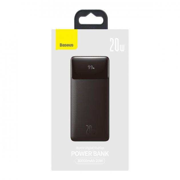 Повербанк Baseus Bipow Digital Display 20W 30000 mAh Black (DR011468) - фото 4