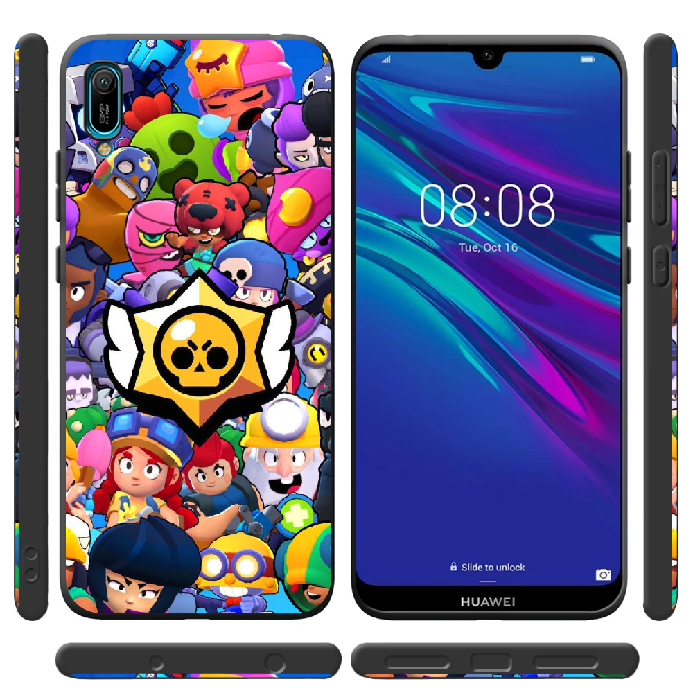 Чохол Boxface Huawei Y6 2019 Brawl Stars Чорний силікон (36451-up2389-40871) - фото 2