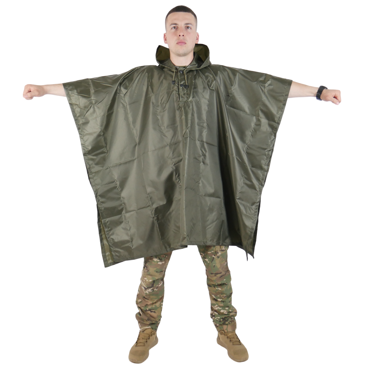 Пончо-дождевик Хаки (1139) - фото 2 Пончо-дождевик Хаки (1139) - фото 2