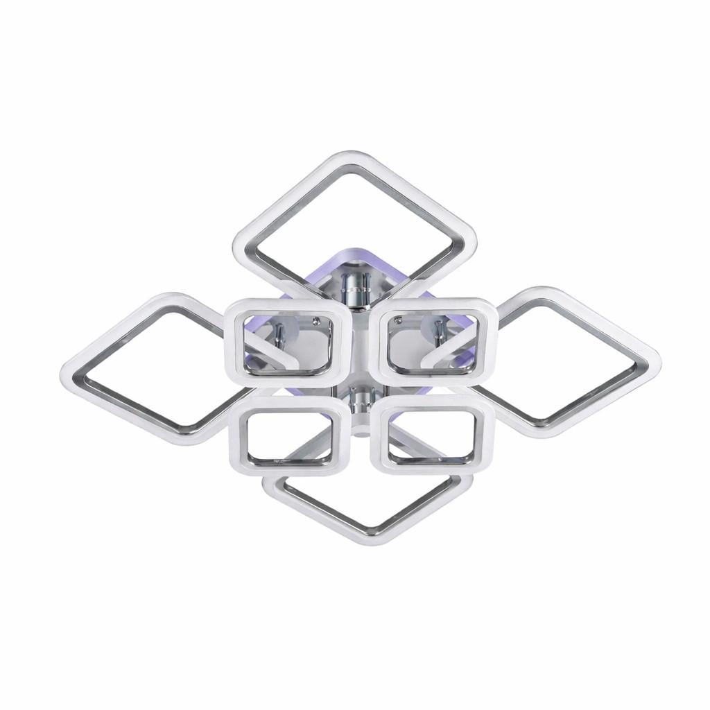 Люстра стельова світлодіодна Svet SL-5331/4+4 CR+RGB dimmer 192W (32695723)