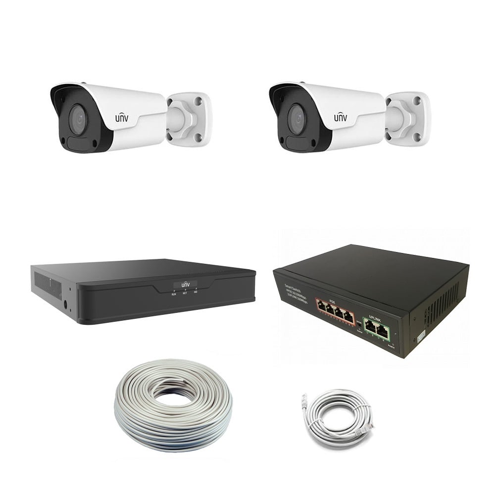 Комплект відеоспостереження Uniview IPC-2W 4Mp KIT