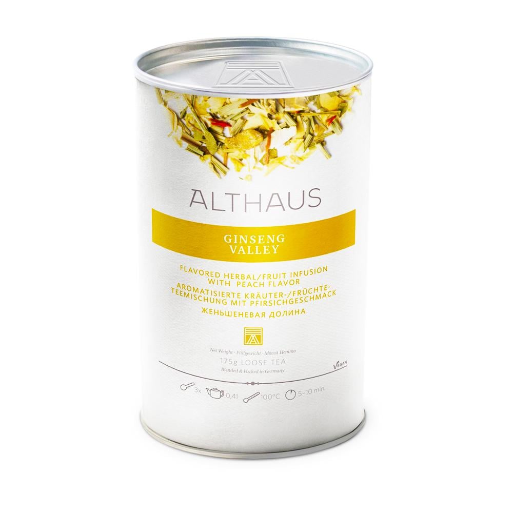 Чай травяной рассыпной Althaus Ginseng Valley Женьшеневая Долина 175 г Чай травяной рассыпной Althaus Ginseng Valley Женьшеневая Долина 175 г