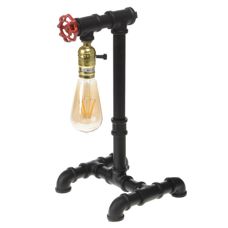 Настольная лампа лофт трубы Brille BL-343T/1 E27 BK