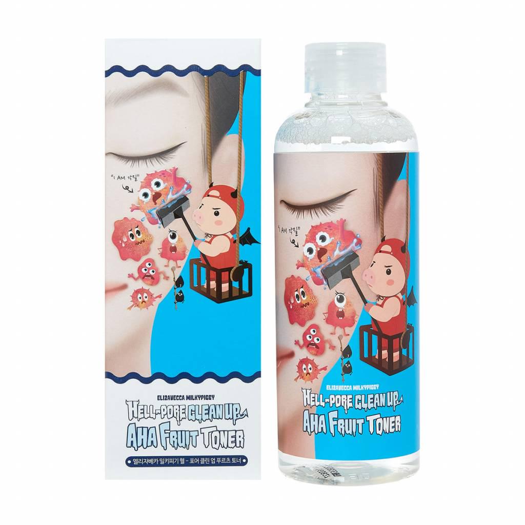Тонер с пилинг эффектом Elizavecca Hell-Pore Clean Up AHA Fruit Toner 200 ml (175942)