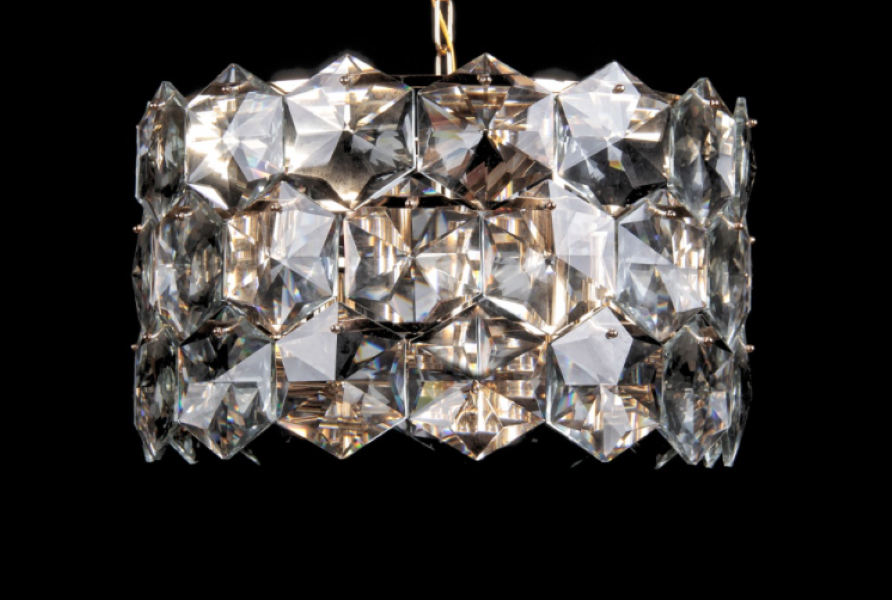 Кришталева люстра L30239/450/8 FGD Білий/Золото (AN000314)