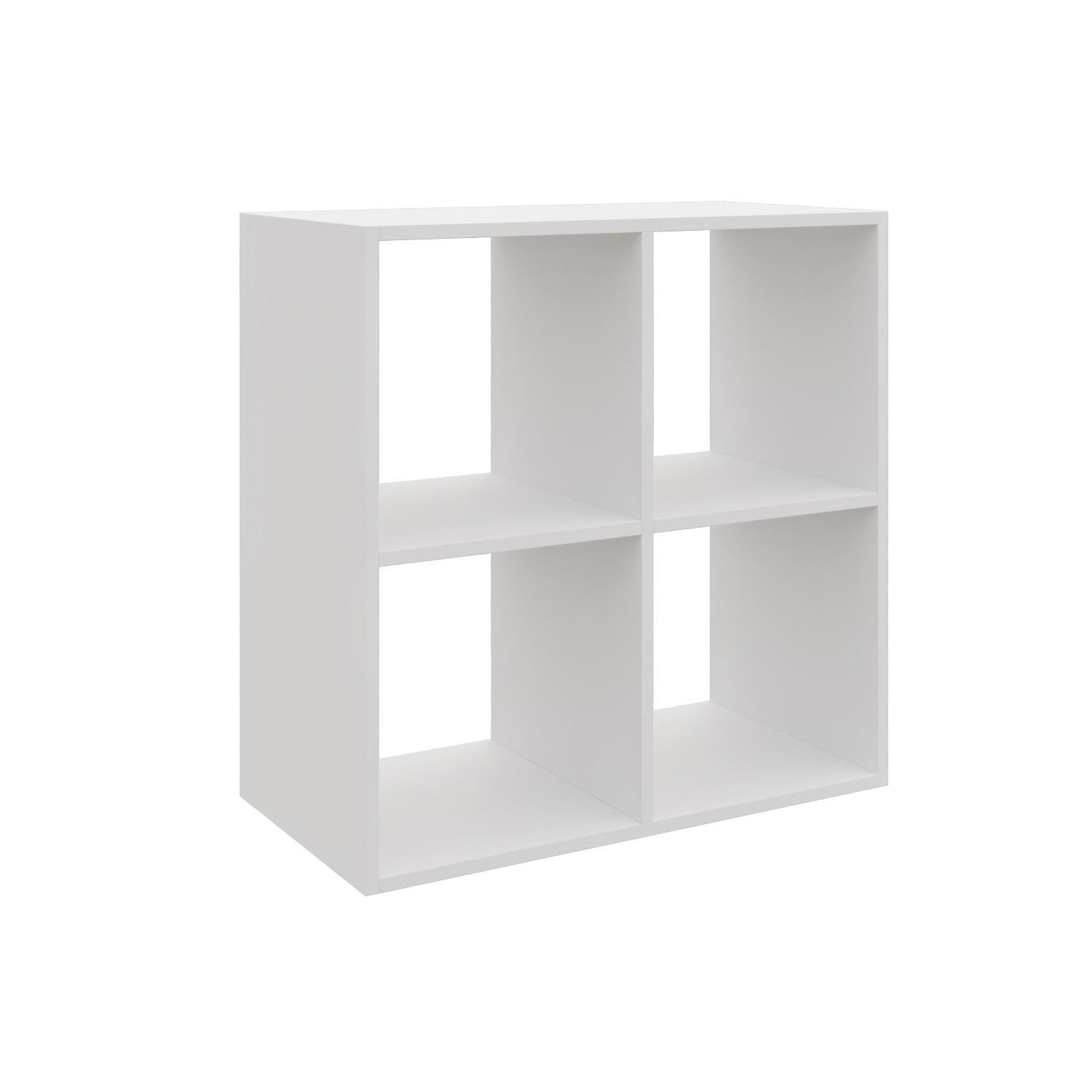 Стелаж настенно-половой модульный MEBLIBUD KUB 2x2 секции Белый