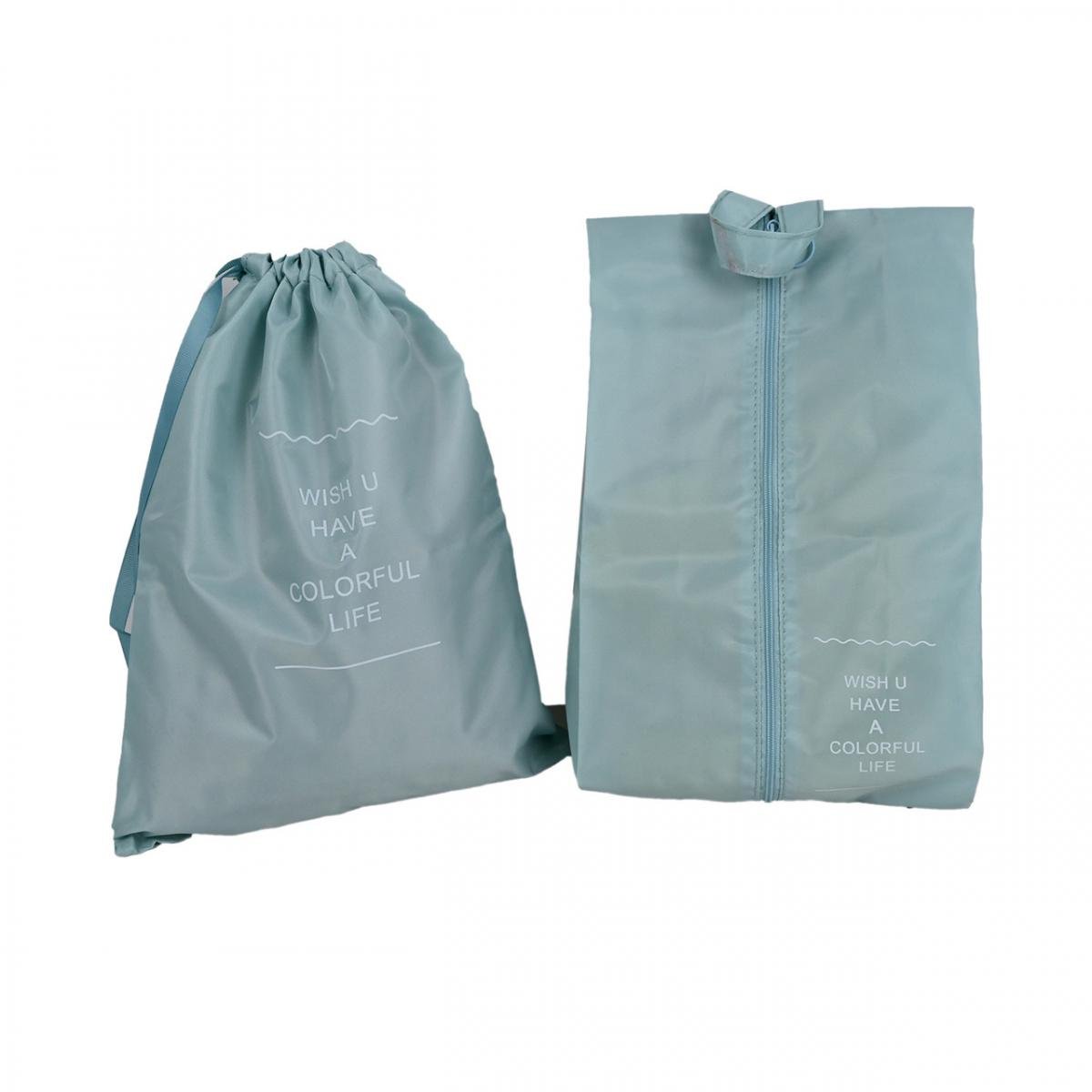 Комплект органайзерів для подорожей 8в1 нейлон Бірюзовий (КДО-40-45) - фото 3 Комплект органайзерів для подорожей 8в1 нейлон Бірюзовий (КДО-40-45) - фото 3