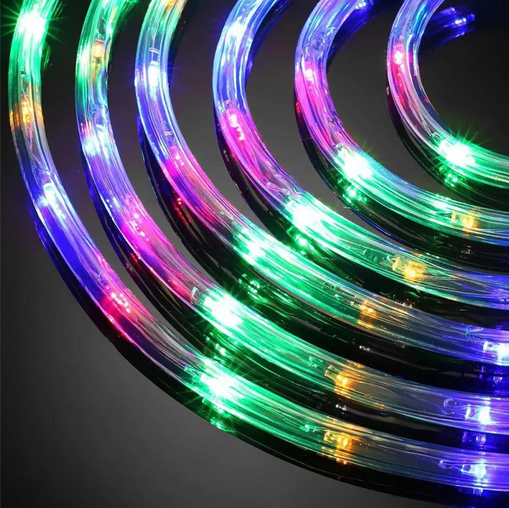 Гірлянда вулична дюралайт 10 м 600 LED квадратний від мережі 220V статичний режим 3-х жильний провід IP68 Мультиколор (34-RV-18)