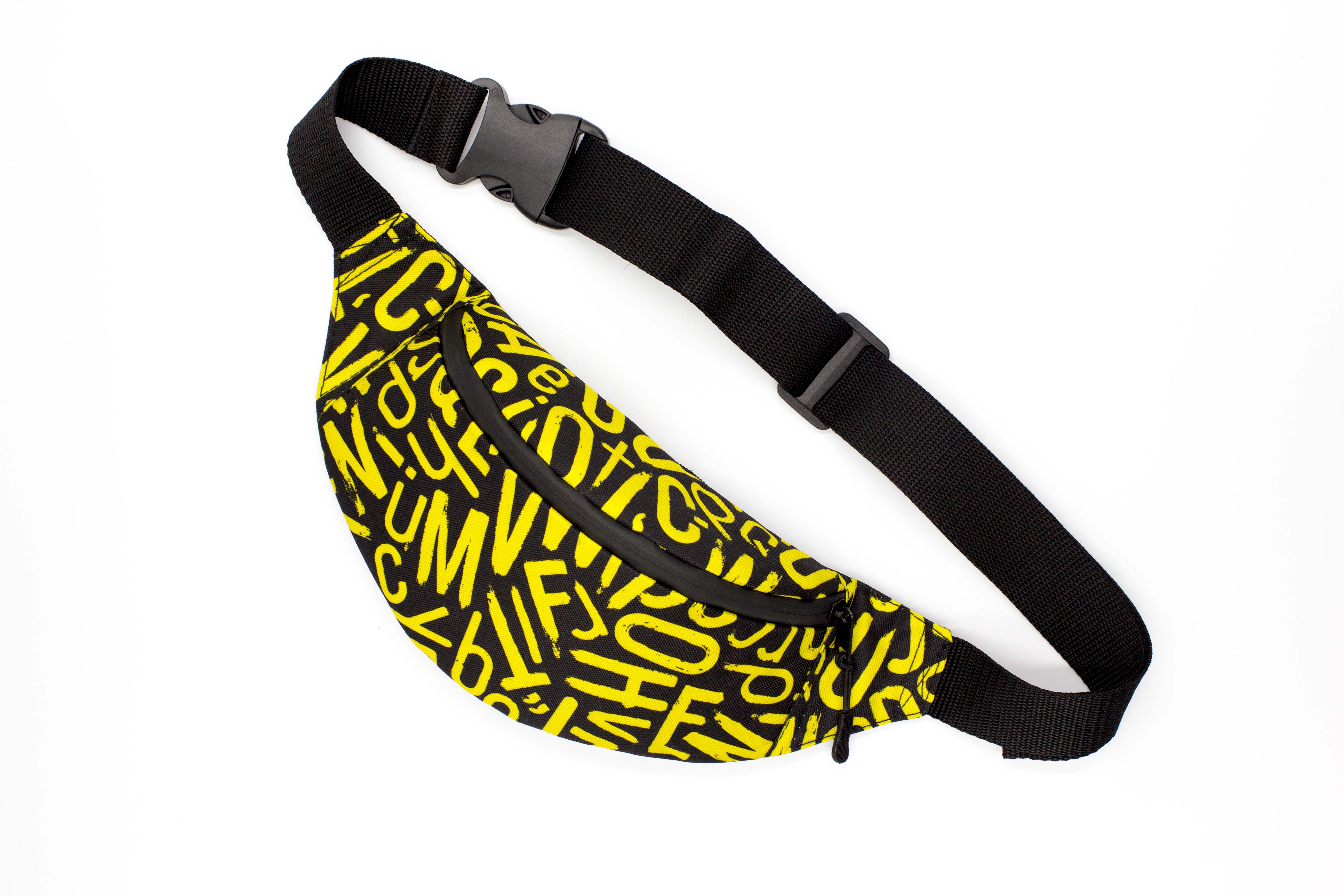 Сумка бананка Буквы Желтый (24415600) - фото 2 Сумка бананка Буквы Желтый (24415600) - фото 2