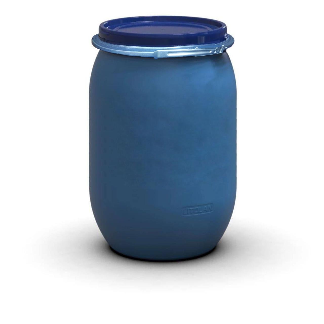 Бочка пластиковая Litolan с металлическим хомутом герметичная пищевая 150 л - фото 1