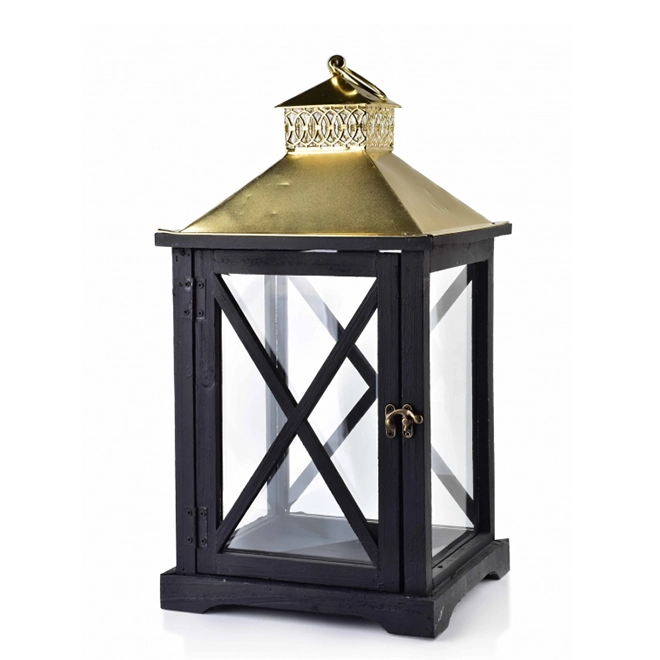 Підсвічник-ліхтар дерев'яний Levi Gold HTO1669 (35244) Підсвічник-ліхтар дерев'яний Levi Gold HTO1669 (35244)