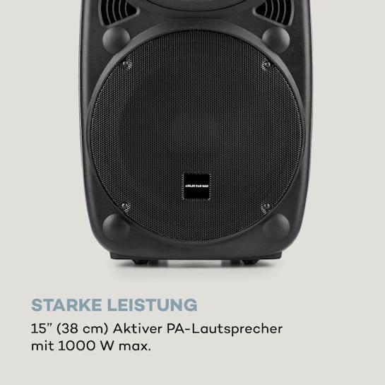 Активная акустическая колонка Auna Streetstar 2.0 15" Sub BT/USB/AUX 2xMicro мобильная 1000W (10031568) - фото 7