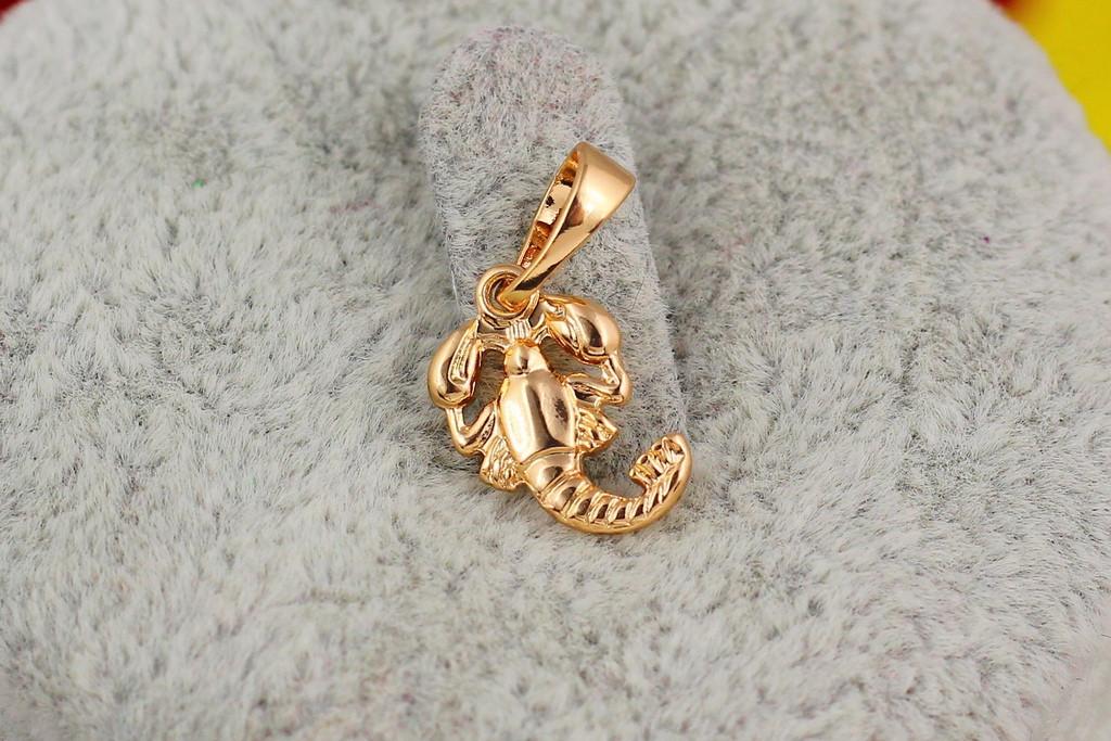 Кулон зодіак Xuping Jewelry Рак 1,2 см Золотистий (2177226061)