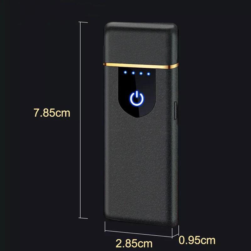 Зажигалка электронная сенсорная Lighter USB 7324 Черный матовый (1001886-Black-1) - фото 7