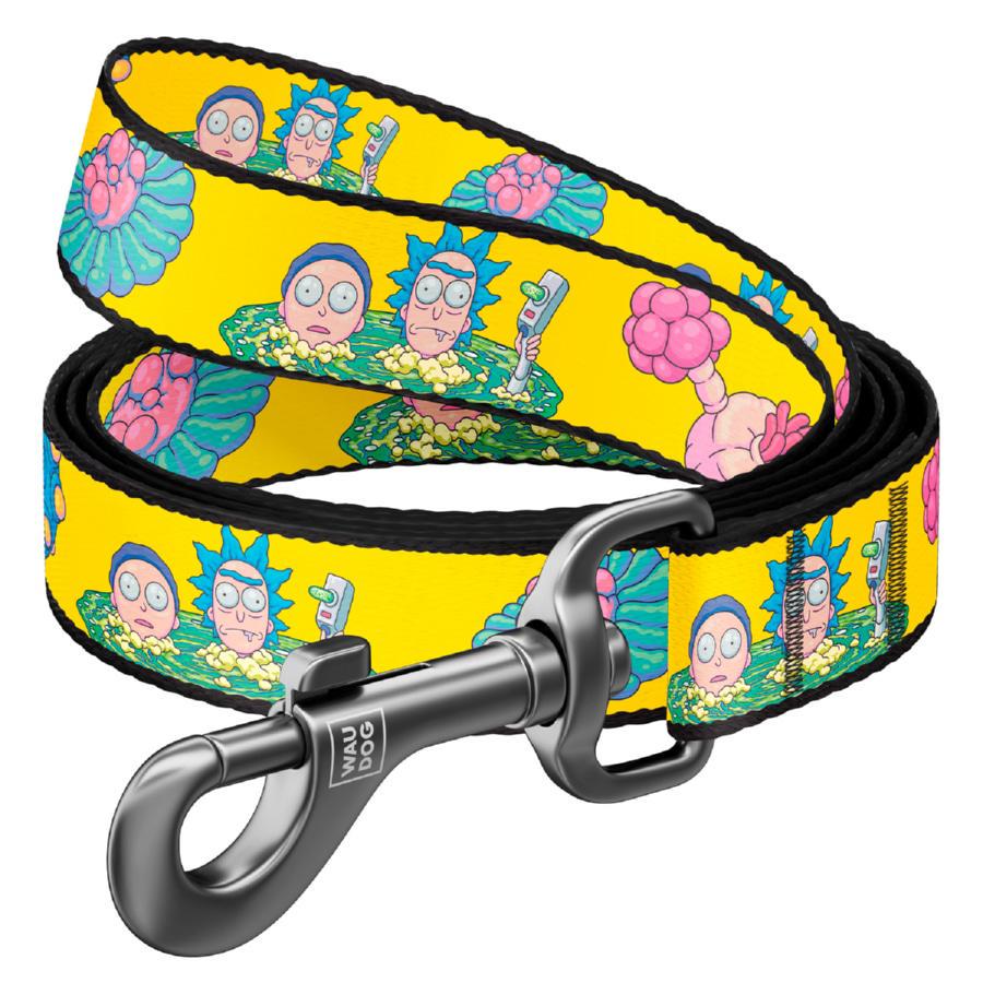 Поводок для собак нейлоновый Waudog Nylon Год и Морти 1 L-XXL 25 мм 122 см