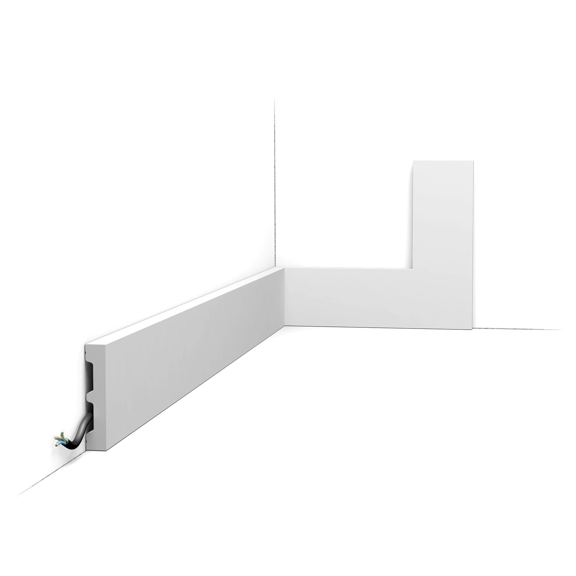 Плинтус напольный гладкий Orac decor SX157 2,00 м окрашенный в RAL 9003