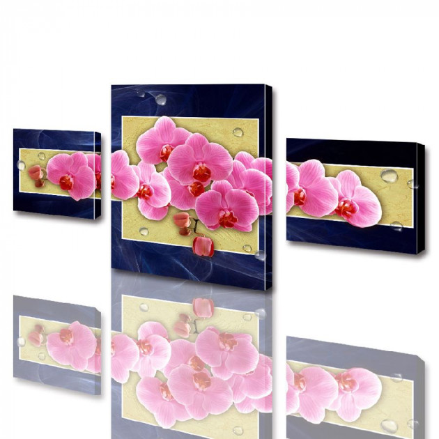 Картина модульная ArtStar Розовая орхидея ADFL0003 120х180 см 3 части