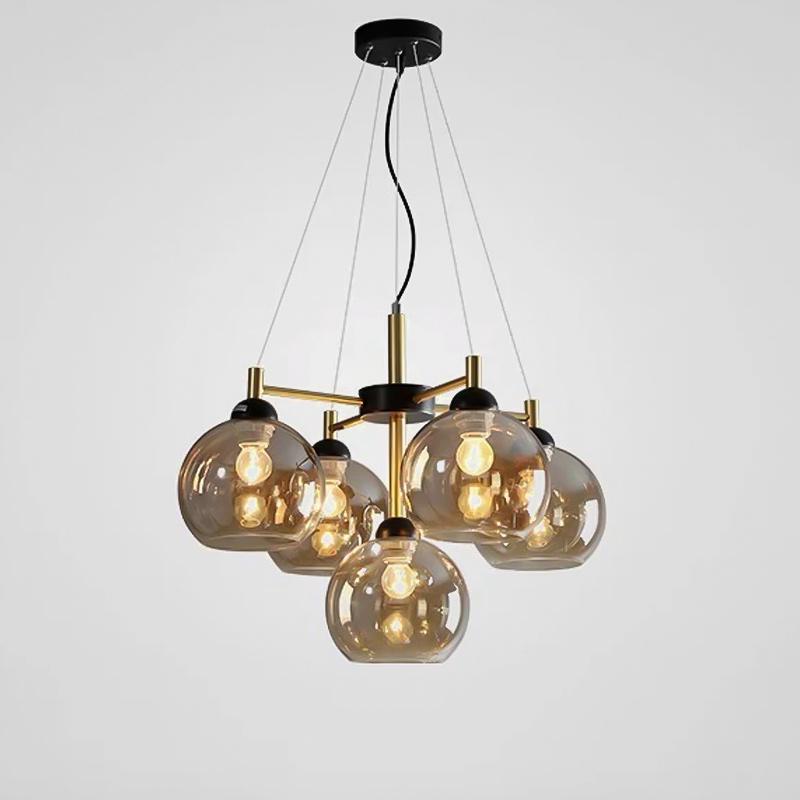 Люстра підвісна Light House NM-17178/4+1 Чорний/Бронзовий