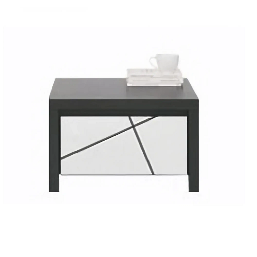 Тумба приліжкова в спальню з ДСП KOM1S Каспіан Gerbor Венге магія/Білий сніг (ДСП/МДФ)