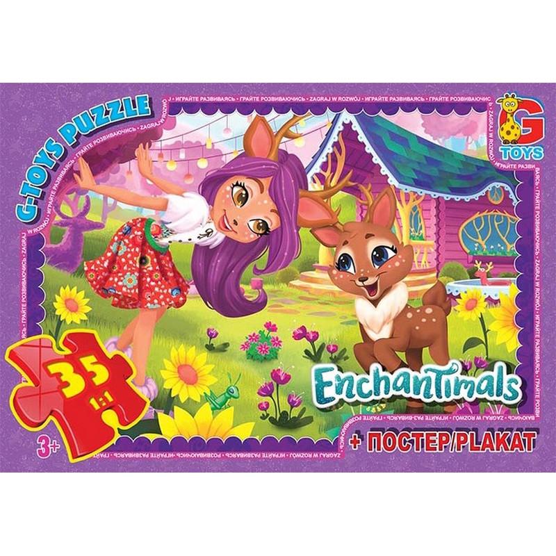Пазлы детские картонные G-Toys Enchantimals 35 эл. (IP-177-P-886)