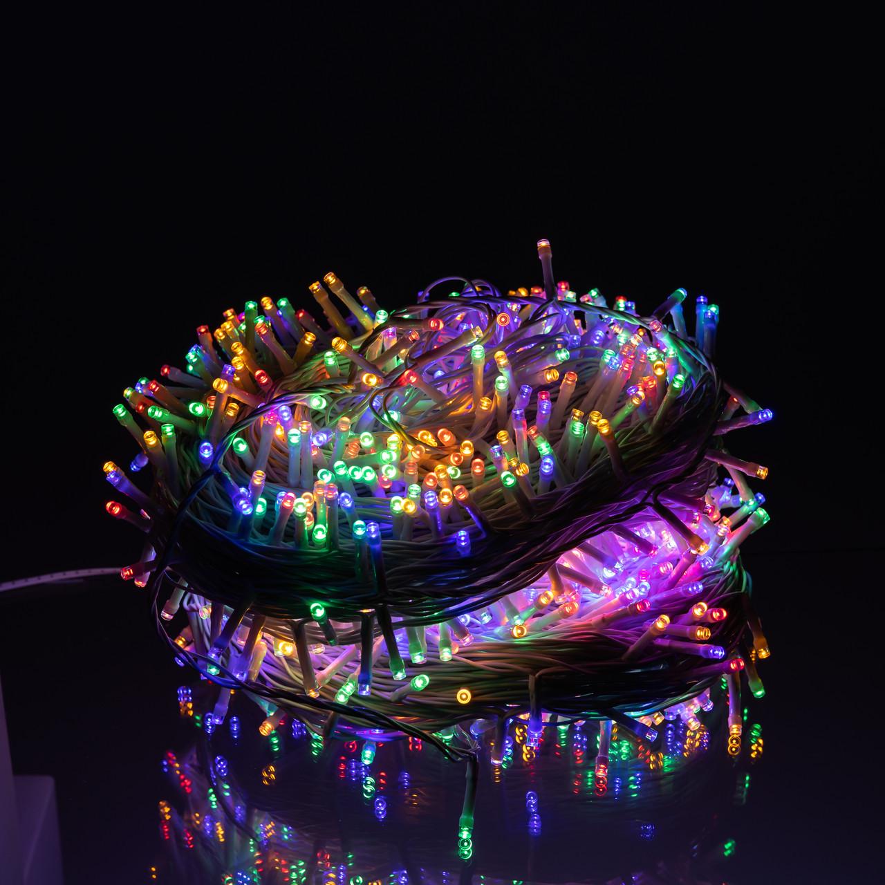Гірлянда вулична Різдвяна фея 100 м 1000 LED білий провід Різнокольоровий (CF1000L100MWML) - фото 2 Гірлянда вулична Різдвяна фея 100 м 1000 LED білий провід Різнокольоровий (CF1000L100MWML) - фото 2
