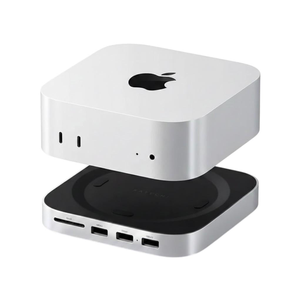 Підставка-хаб satechi для Mac mini M4/M4 Pro з вбудованим слотом для NVMe SSD Підставка-хаб satechi для Mac mini M4/M4 Pro з вбудованим слотом для NVMe SSD