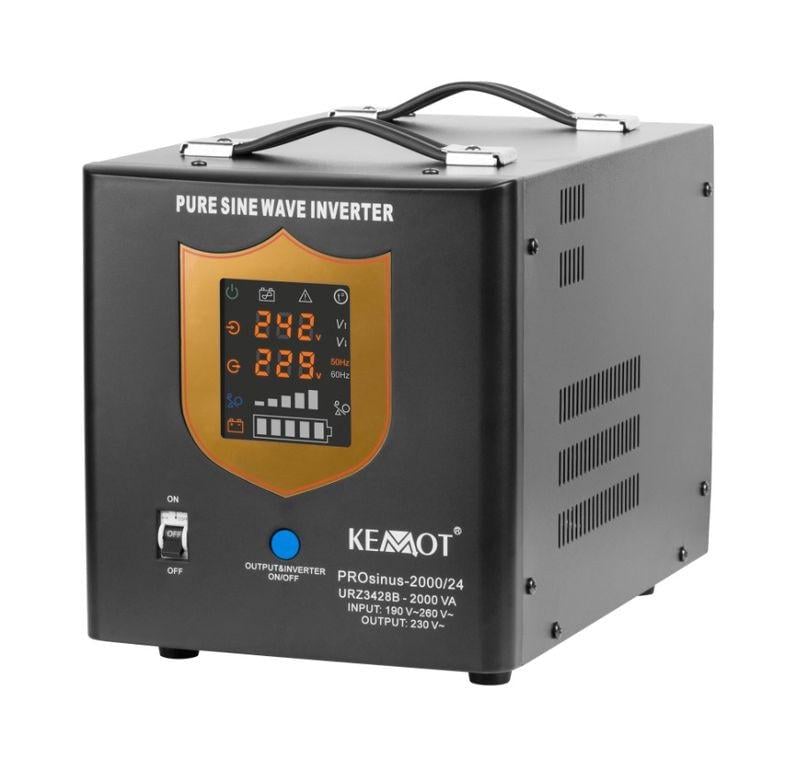 Источник бесперебойного питания Kemot PROsinus 2000/24 URZ3428B 1400 Вт/2000 ВА Черный (32534655) Источник бесперебойного питания Kemot PROsinus 2000/24 URZ3428B 1400 Вт/2000 ВА Черный (32534655)