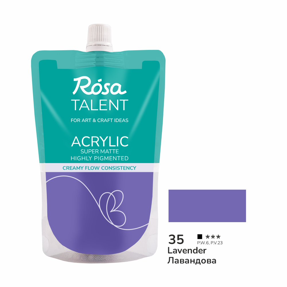 Акриловая краска Rosa Talent 200 мл 35 Лавандовая (Az1-4823098548881)