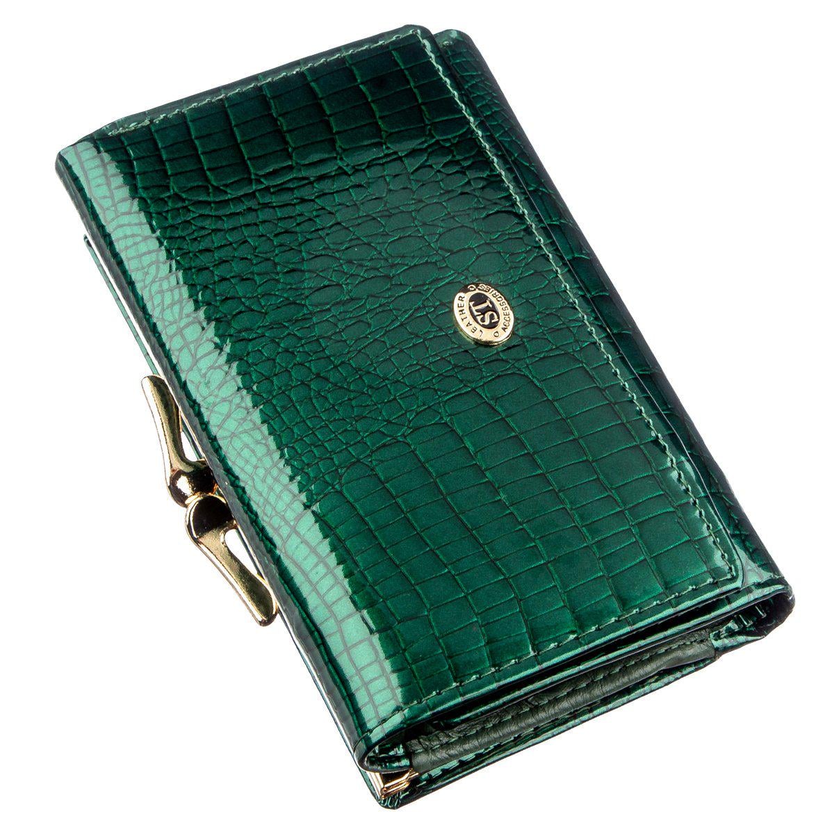 Кошелек женский ST Leather 18914 кожа Зеленый