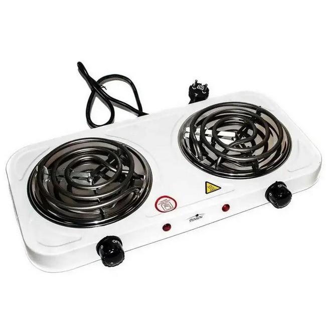 Електрична плита Stenson ME-0013 настільна 2 конфорки 2000 W White (019527)