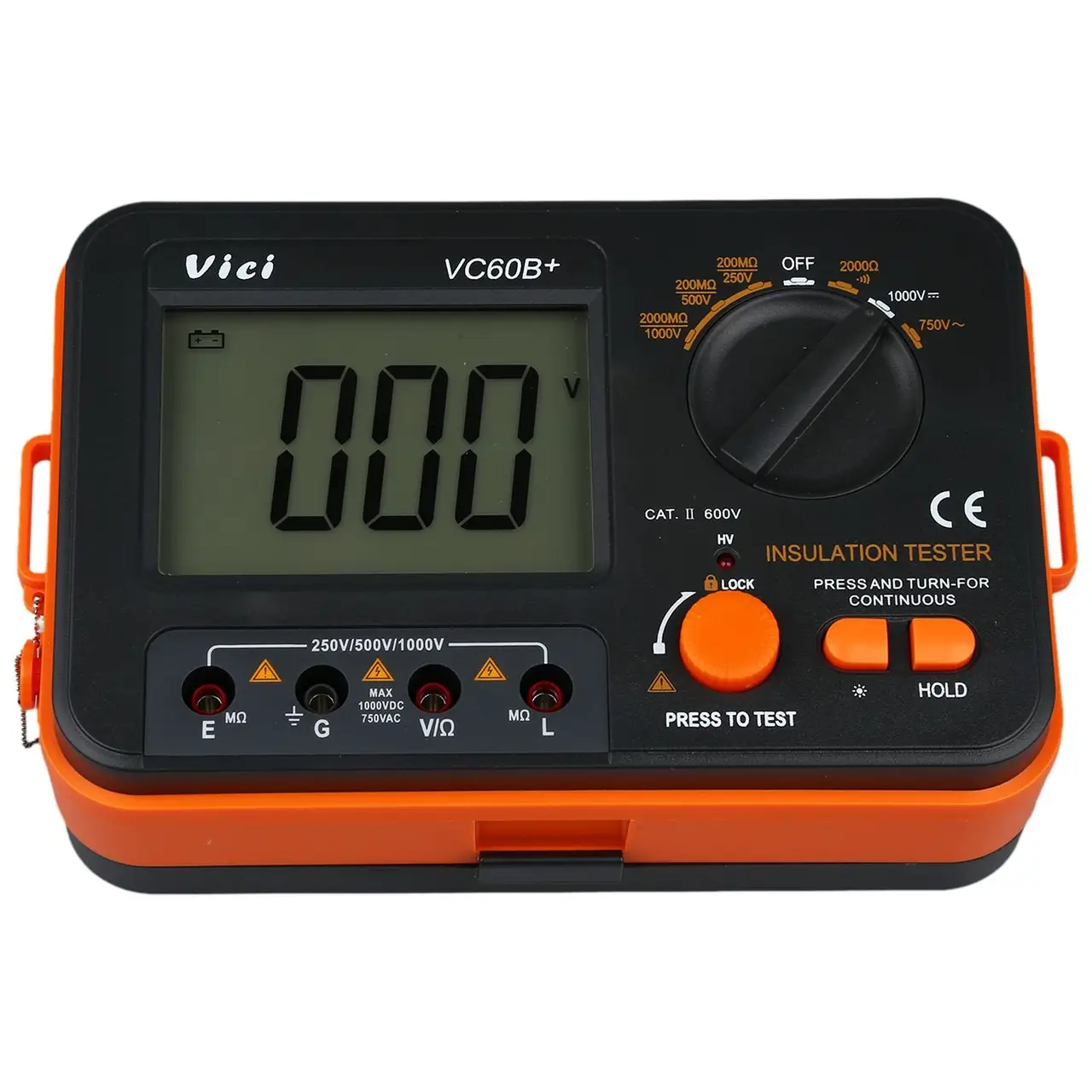 Тестер цифровой изоляции VICI VC60B+-мегомметр 250/500/1000V с подсветкой и сигнализацией высокого напряжения