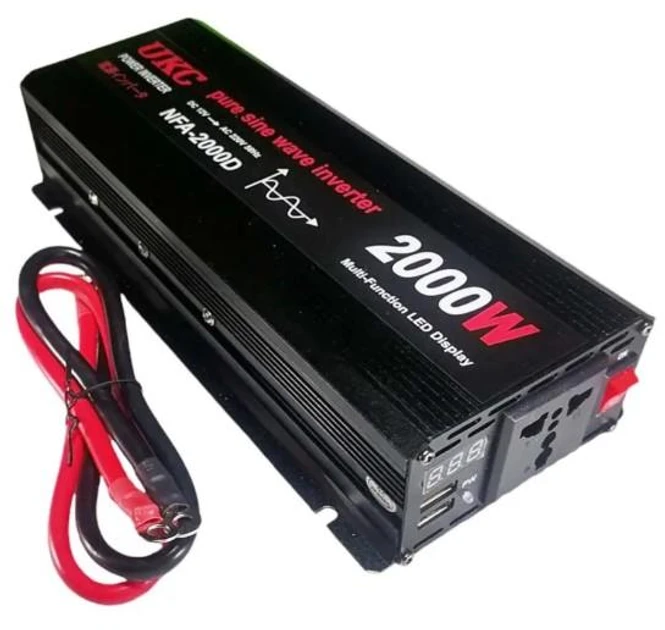 Автомобільний перетворювач інвертор напруги із чистою синусоїдою UKC NFA-2000D 12-220V (2399768621)