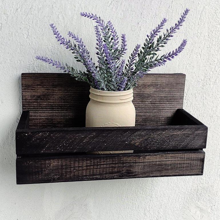 Полка настенная из дерева Одануни Мокко (ПНС/002510)