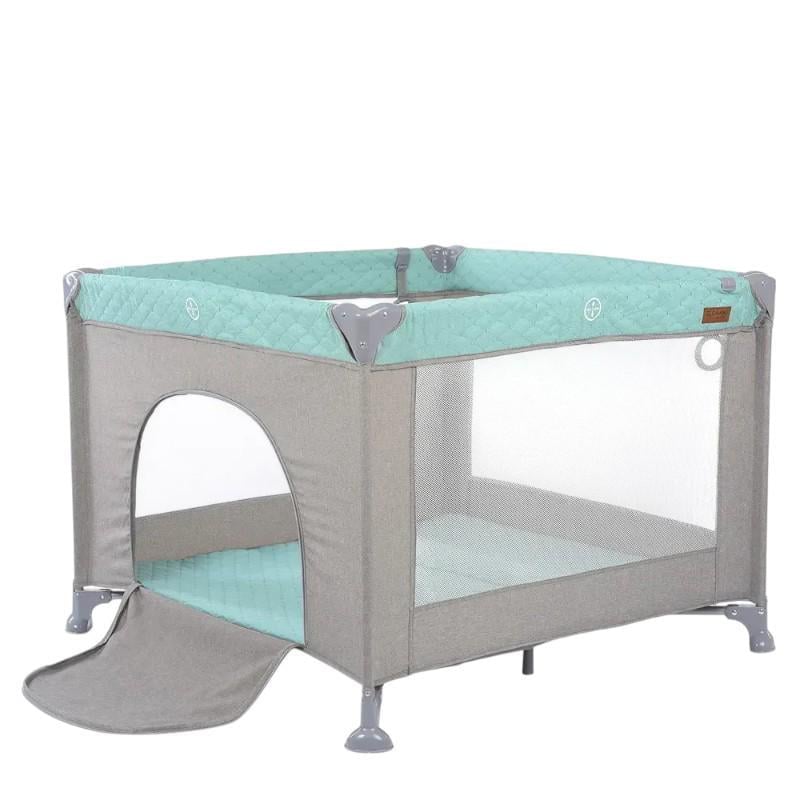 Манеж ME 1097 Castle Серый/Бирюзовый (MA47010)