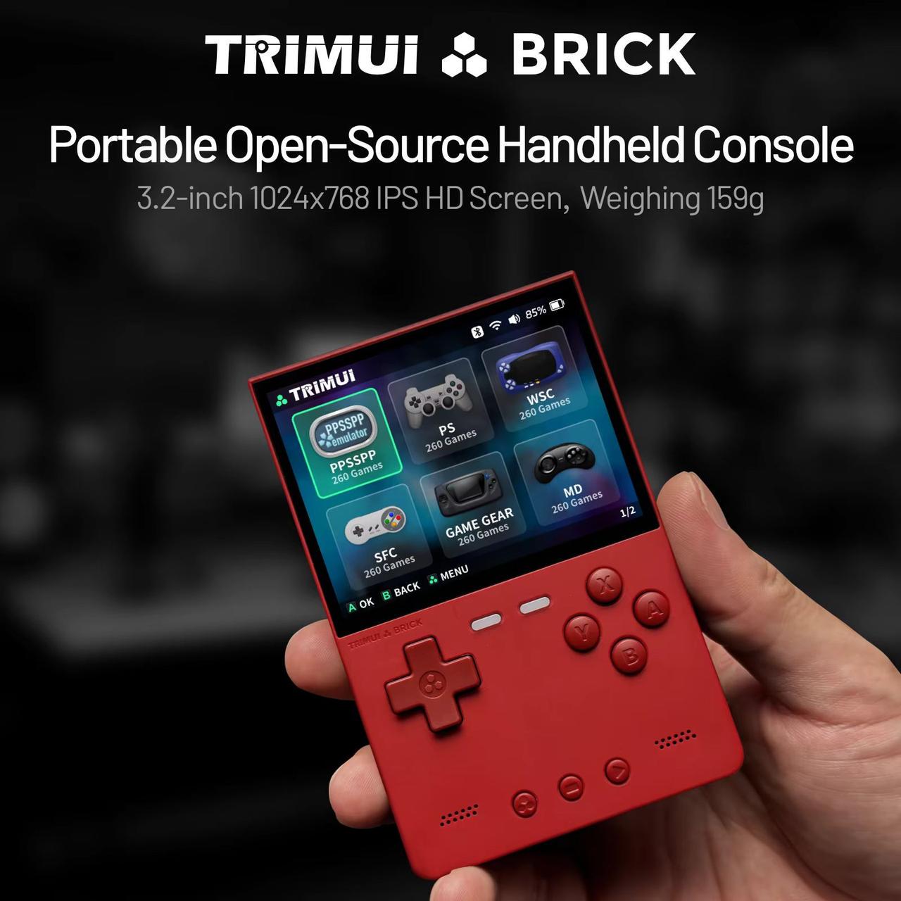 Приставка игровая консоль TRIMUI Brick 64 GB 5000 игр Red (2682993973) - фото 2 Приставка игровая консоль TRIMUI Brick 64 GB 5000 игр Red (2682993973) - фото 2