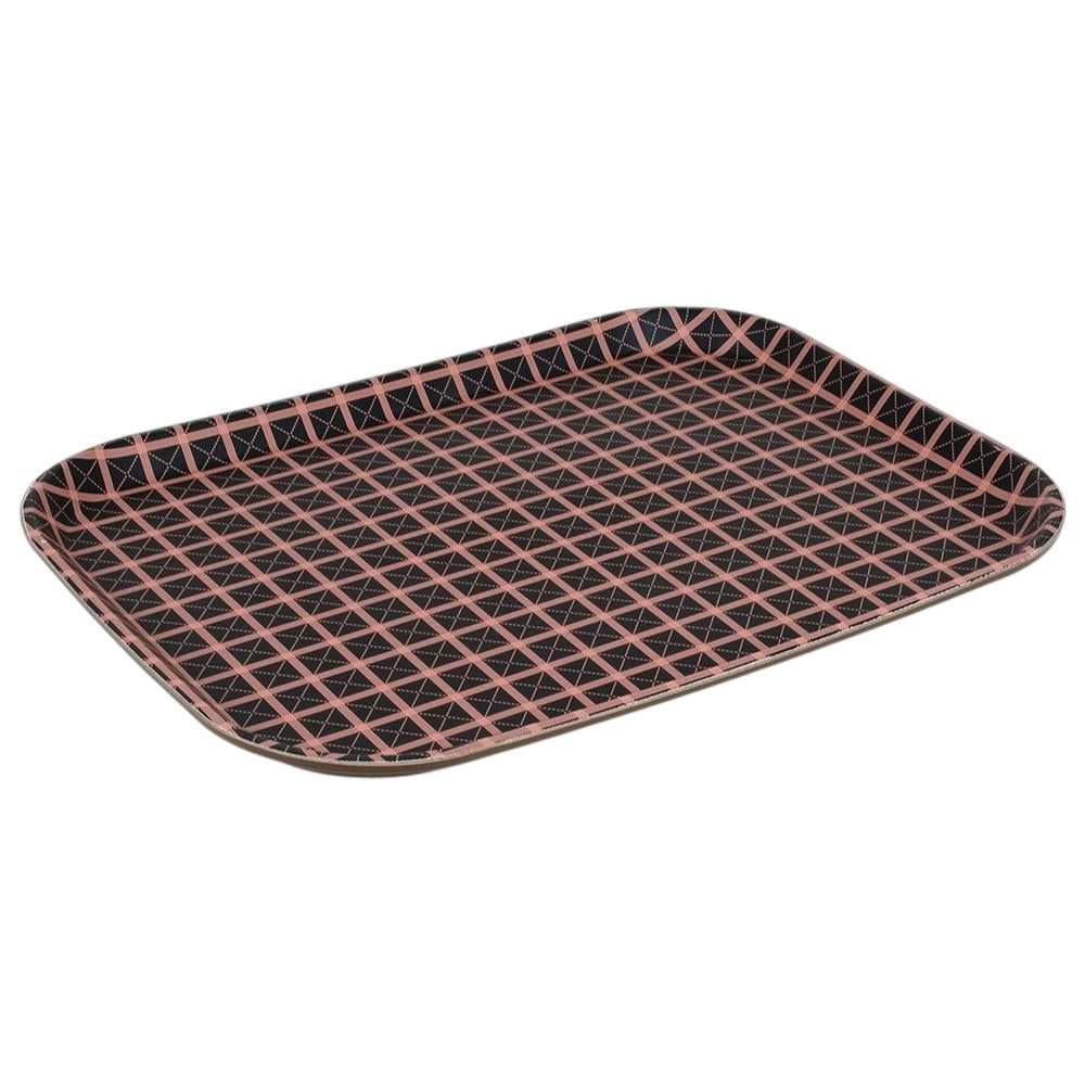 Поднос универсальный Antislip R37797-2 40х30 см Розовый с черным (34188238)