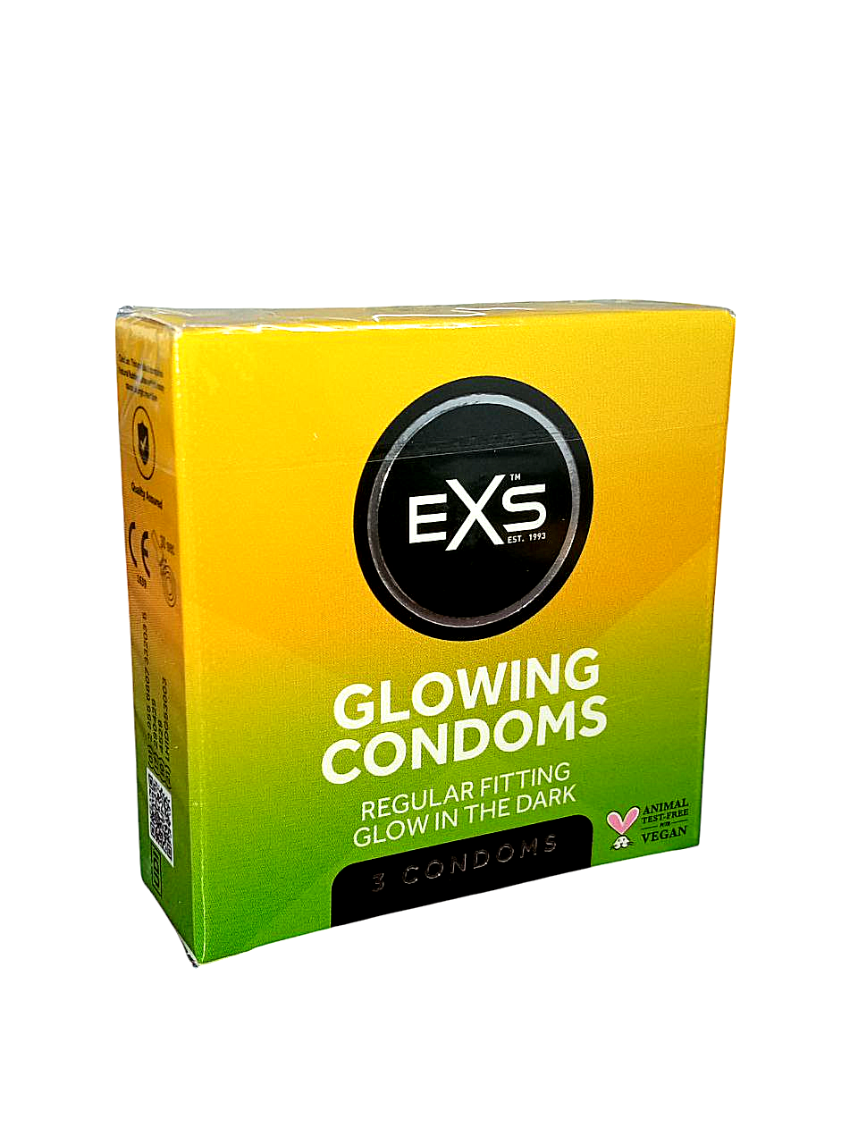 Презервативи флуоресцентні EXS Glowing веганські 3 шт. (EXS102474)