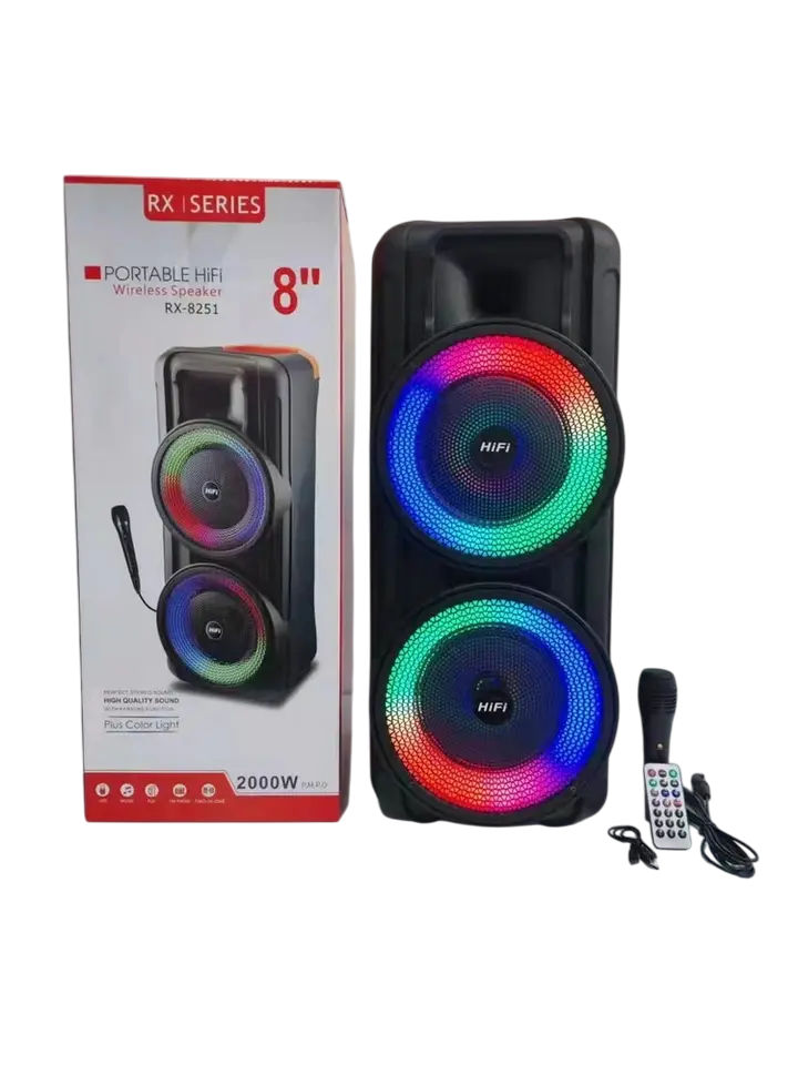 Колонка портативная Surface RX 8251 20 Вт с микрофоном и пультом 8'' (MLD_V13)