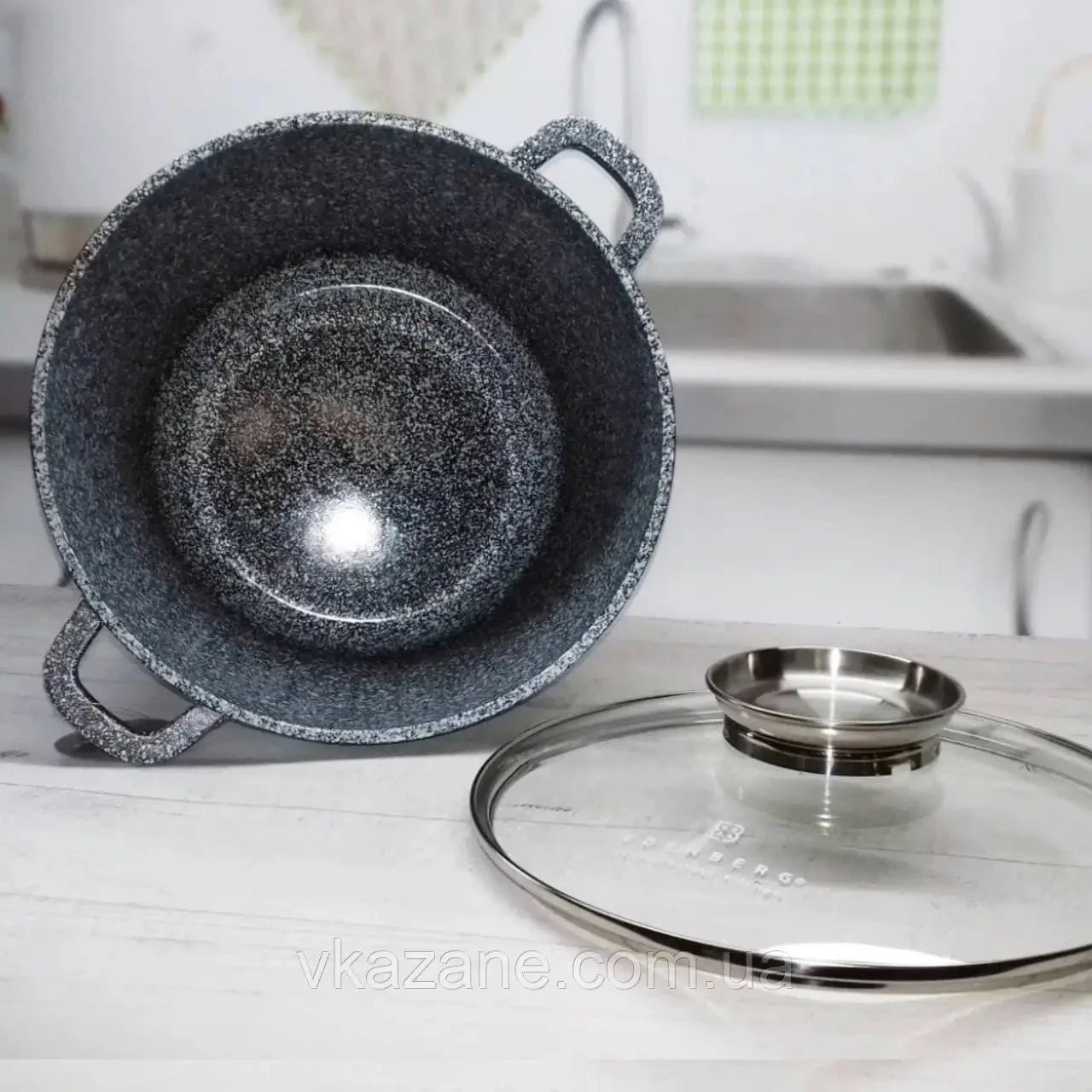 Набор кастрюль Edenberg с антипригарным гранитным покрытием 4 пр. 2 шт. (EB-8045) - фото 7 Набор кастрюль Edenberg с антипригарным гранитным покрытием 4 пр. 2 шт. (EB-8045) - фото 7