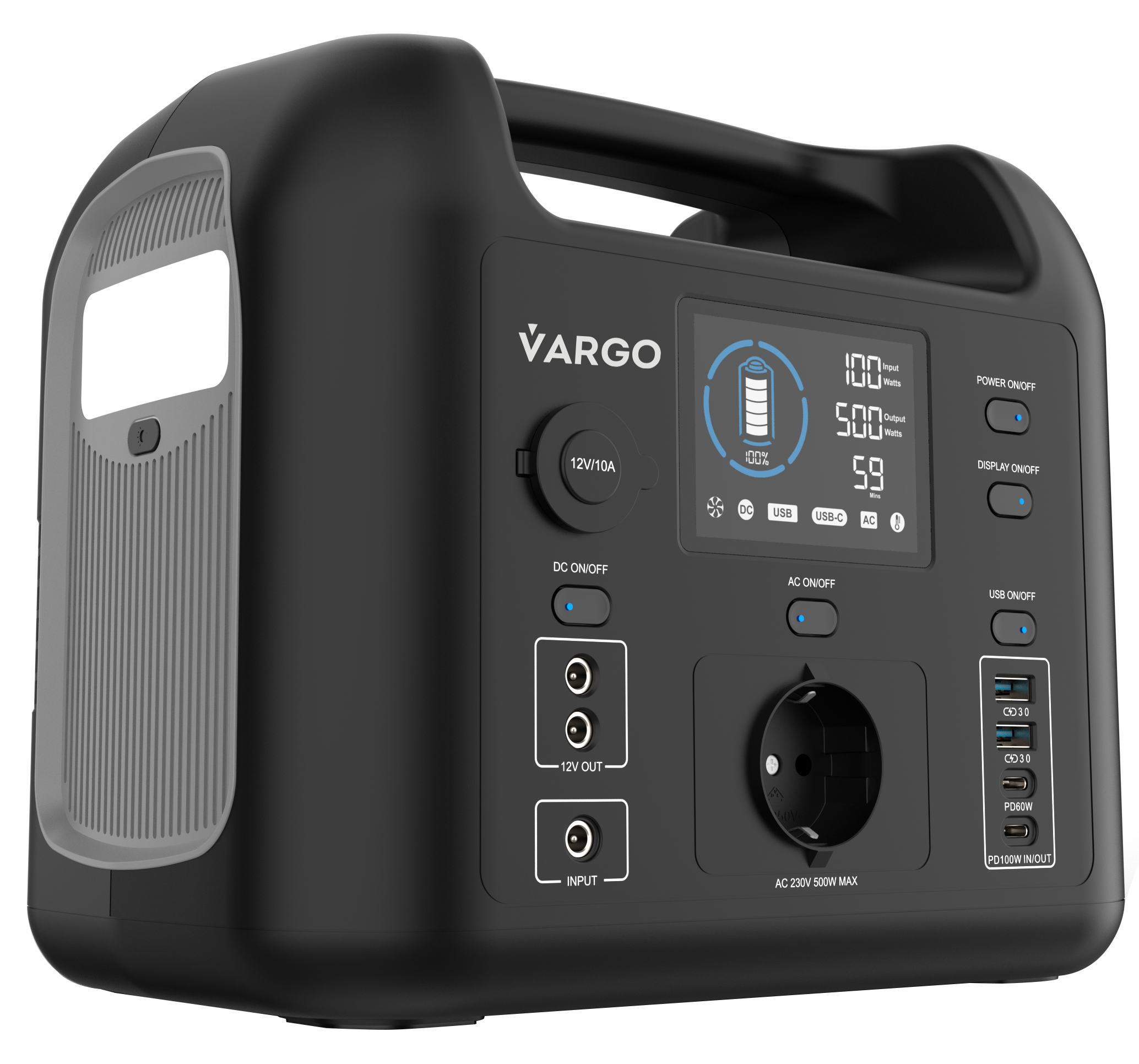 Зарядная станция Vargo VRG 7834 500 Вт/518 Вт ч/162000mAh Зарядная станция Vargo VRG 7834 500 Вт/518 Вт ч/162000mAh