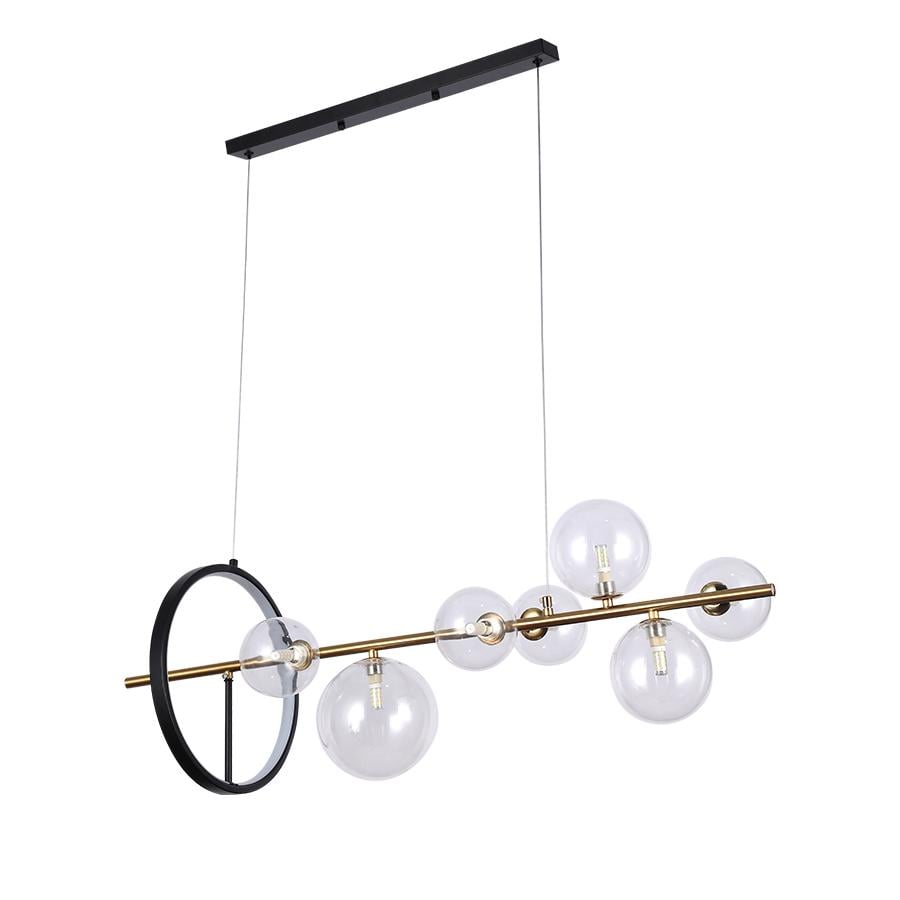 Люстра молекула подвесная Levistella 918LP267-7 GAB/CL плафоны прозрачные Черный/Бронза