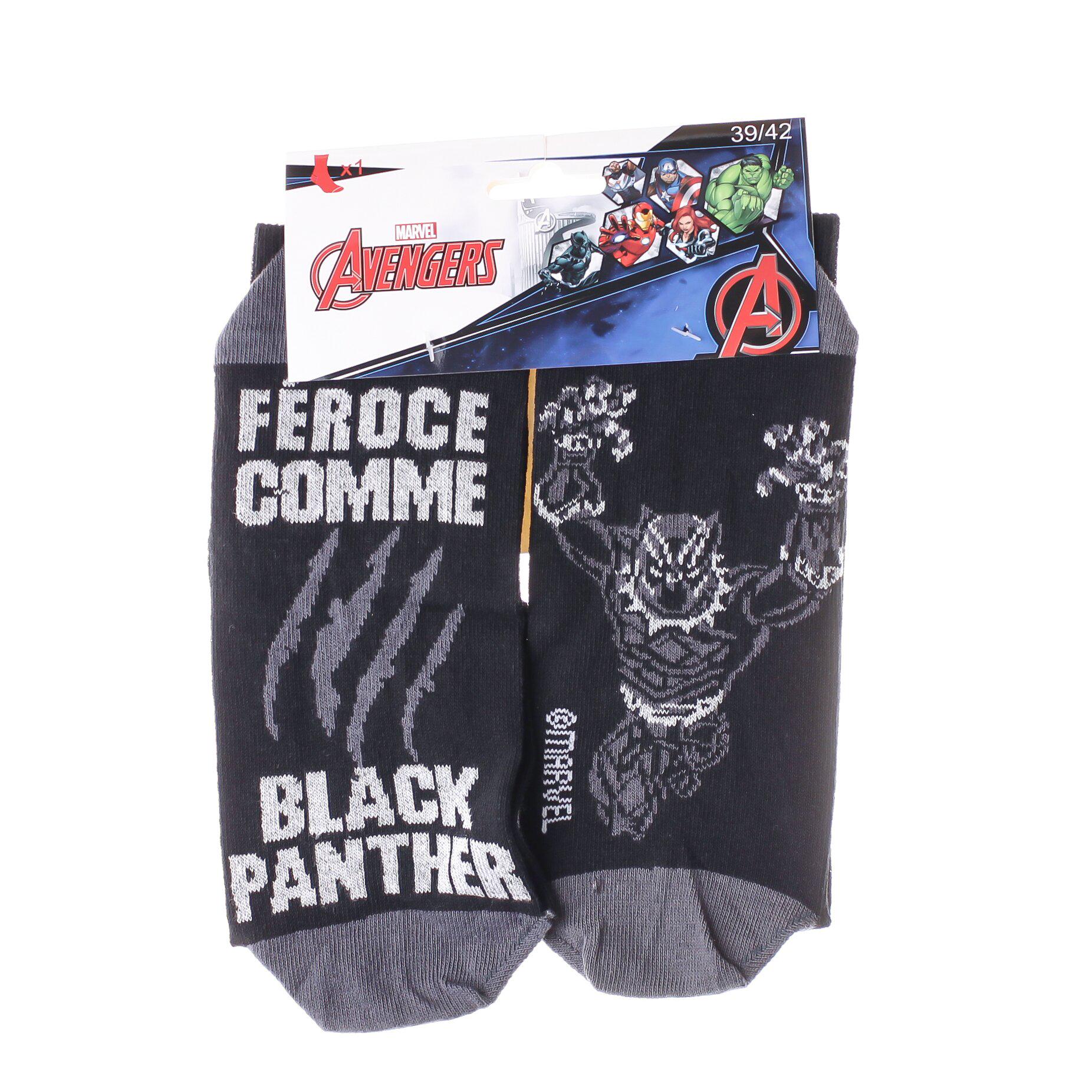 Шкарпетки Marvel Avengers Black Panther 1 пара р. 39-42 White/Black (93154862-4)