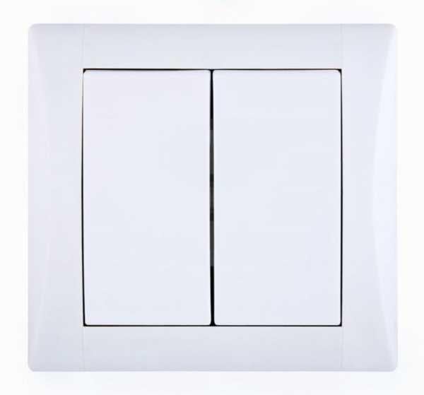 Выключатель Smartfortec HS011 двойной Белый (44097)