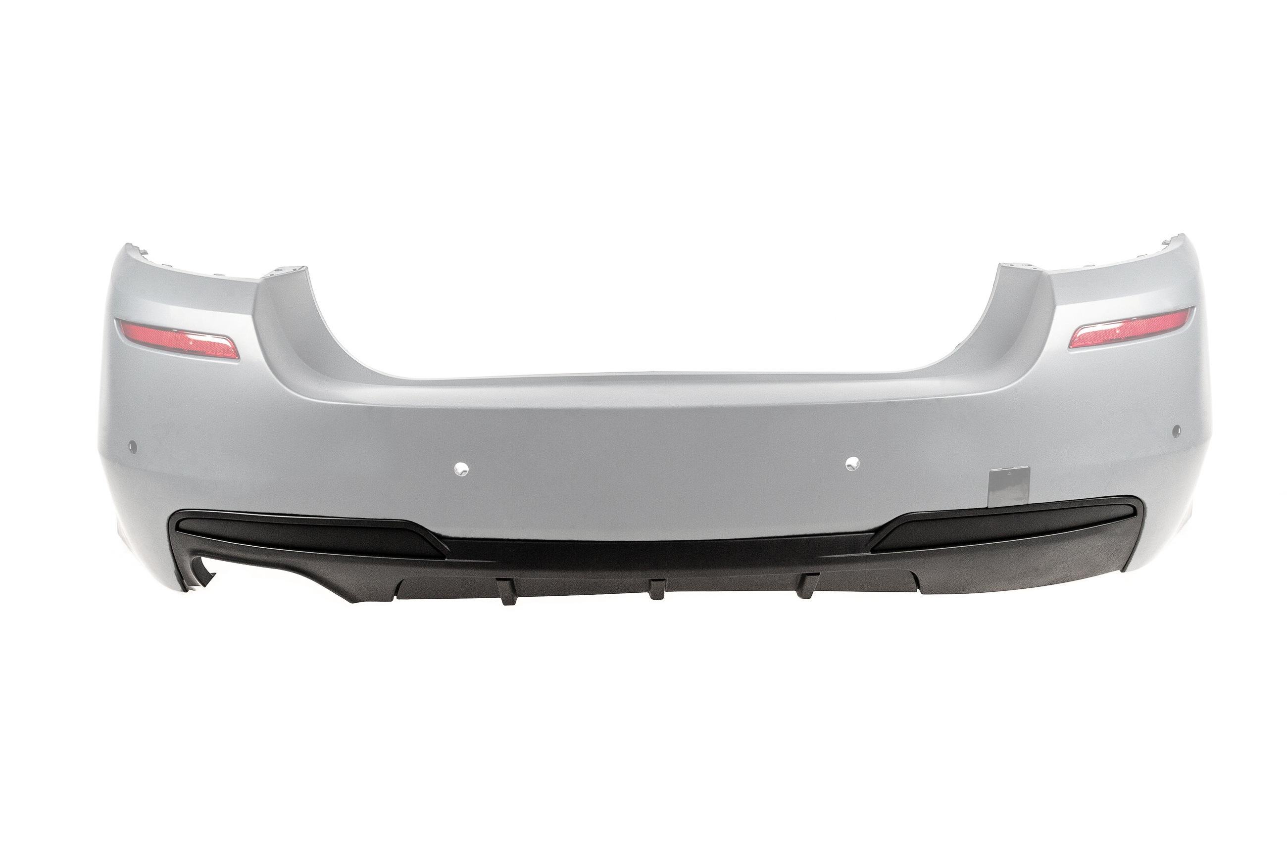 Диффузор заднего бампера GBT для М-Performance под одинарную выхлопную систему для BMW 5 серия F-10/11/07 2010-2016 гг. пластик Черный (169613)