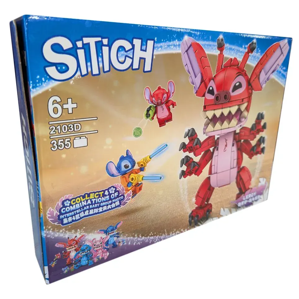 Конструктор Боевой Стич из пластика 355 дет. Красный (150-98-KB2103D)